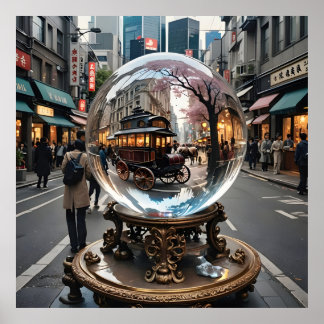 Reflektioner från det förflutna i en modern värld poster