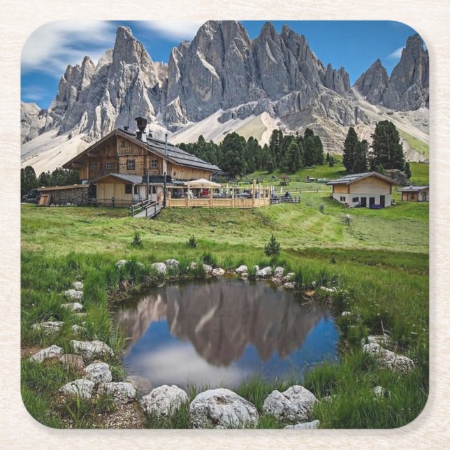 Reflektioner från Ranch Underlägg Papper Kvadrat (Framsidan)