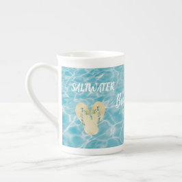Reflektioner från Saltwater Life Aquatic Bassäng Benporslin Mugg