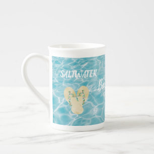 Reflektioner från Saltwater Life Aquatic Bassäng Benporslin Mugg