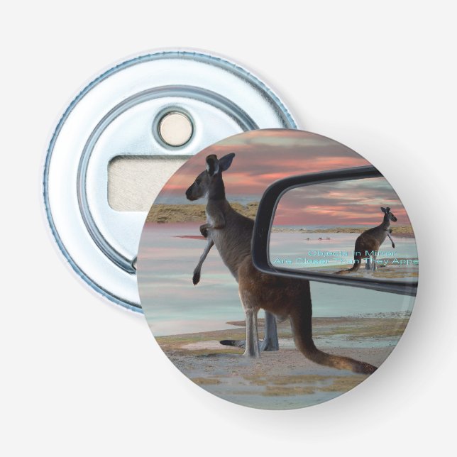 "Reflektioner från Vilden: A Kangaroo på stranden Flasköppnare (Framsidan)