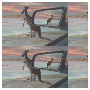 "Reflektioner från Vilden: A Kangaroo på stranden Tyg