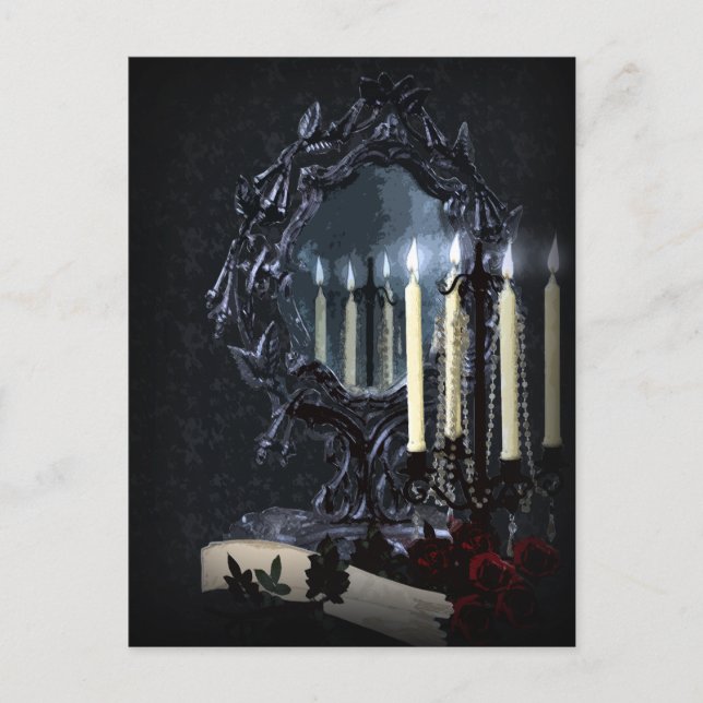 Reflektioner Gothic Fantasy Möhippa Invati Inbjudan Vykort (Framsida)