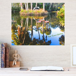 Reflektioner: Handflatan i Pond Bok Torn Gardens Canvastryck
