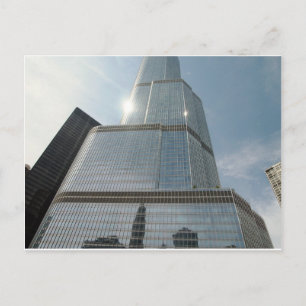 Reflektioner i Blue, Chicago, IL Vykort