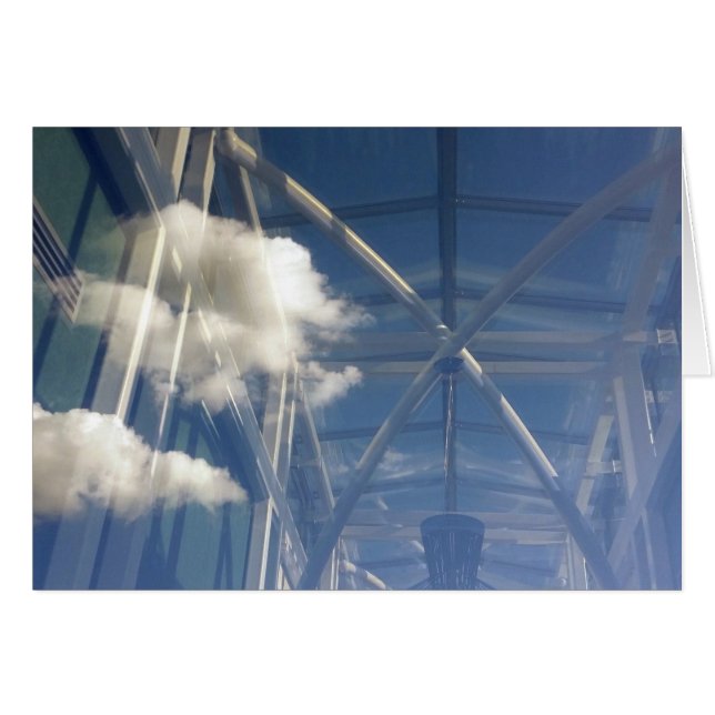 reflektioner i fönstret hälsningskort (Framsidan Horizontal)