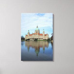 Reflektioner i Hannover, Tyskland Arbetsyta, sväll Canvastryck