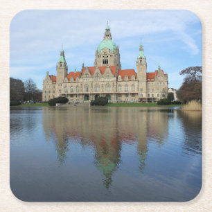 Reflektioner i Hannover, Tyskland - Underlägg Papper Kvadrat