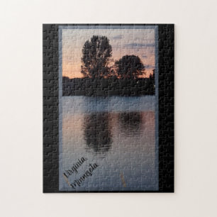 Reflektioner i Minnesota Sjö Jigszle Puzzle Pussel