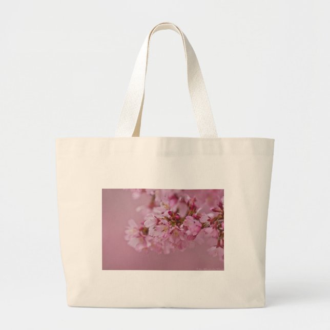 Reflektioner kring Blek Rosa av Sakura Cherry Blom Jumbo Tygkasse (Framsidan)