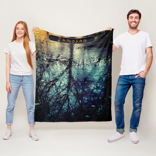 Reflektioner kring personlig Vår Träd Fleecefilt (På plats)