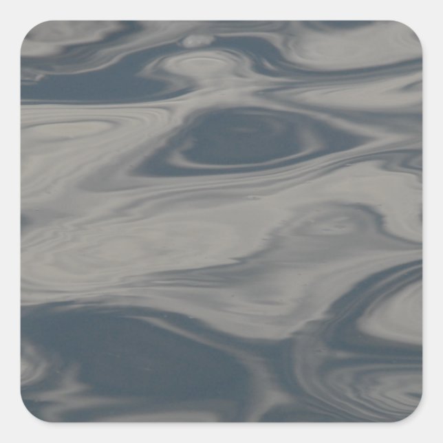 Reflektioner kring Vatten Fyrkantigt Klistermärke (Framsida)