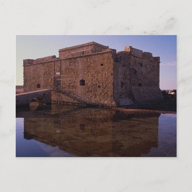 Reflektioner, Medieval Fort, Nea Paphos, Cypern Vykort (Framsida)