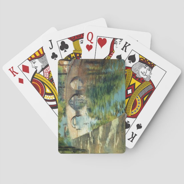 Reflektioner på en kanal (av William Merritt Chase Casinokort (Baksidan)