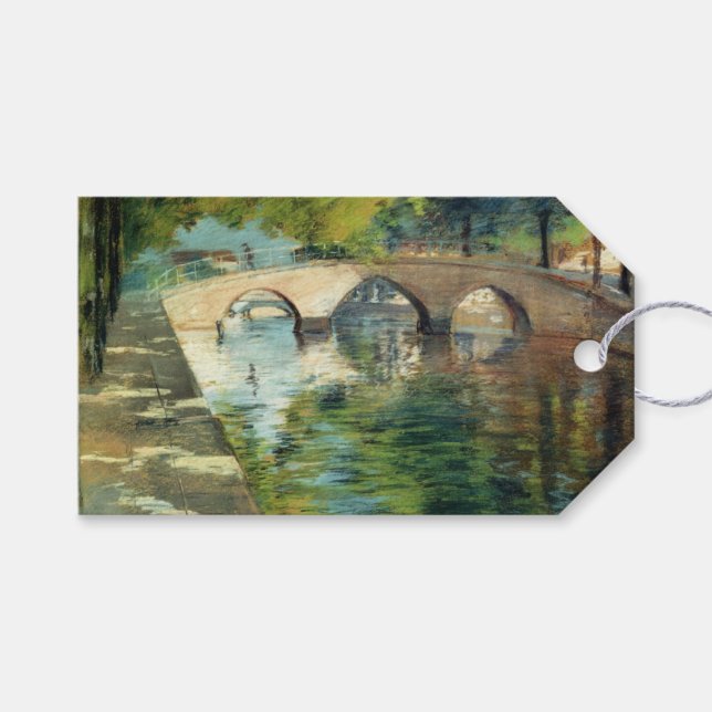 Reflektioner på en kanal (av William Merritt Chase Presentetikett (Framsidan (Horisontell))