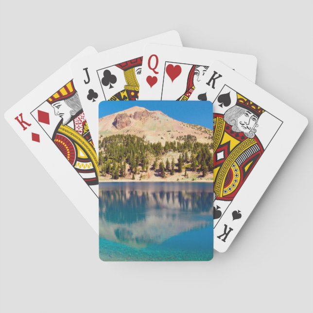Reflektioner på Helen-sjön, Lassen Volcanic Casinokort (Baksidan)