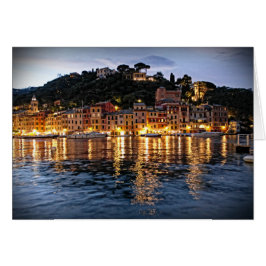 Reflektioner på Portofino, Italia - Notecard OBS Kort