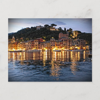 Reflektioner på Portofino, italienskt vykort