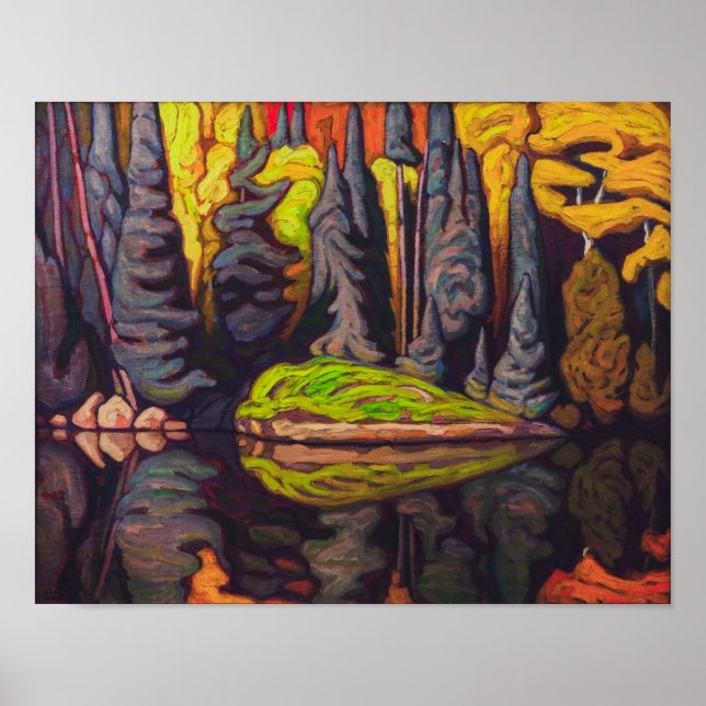Reflektioner, Sand Sjö, Algoma | Lawren Harris | Poster (Framsidan)