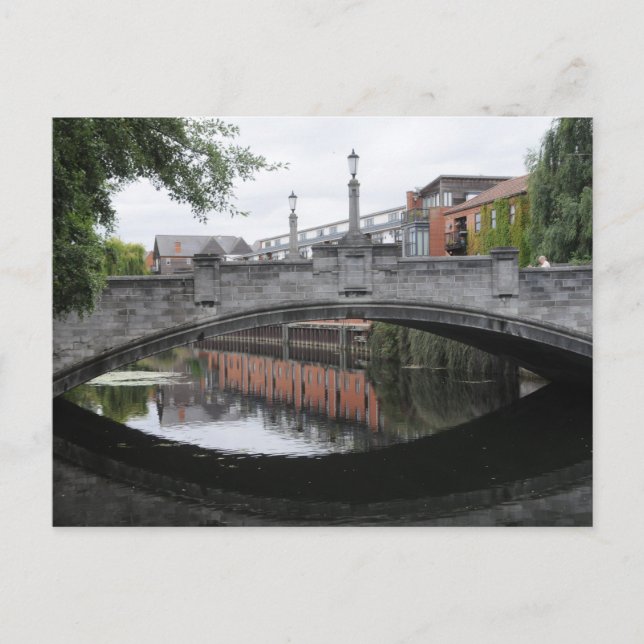 Reflektioner vid floden Wensum, Norwich Vykort (Framsida)