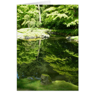 Reflektioner vid Nitobe Garden Hälsningskort