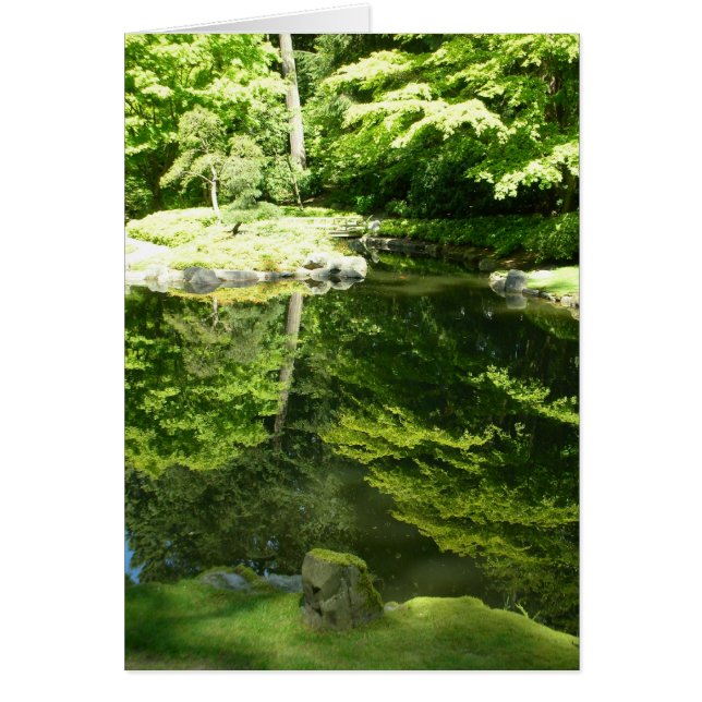 Reflektioner vid Nitobe Garden Hälsningskort (Framsidan)