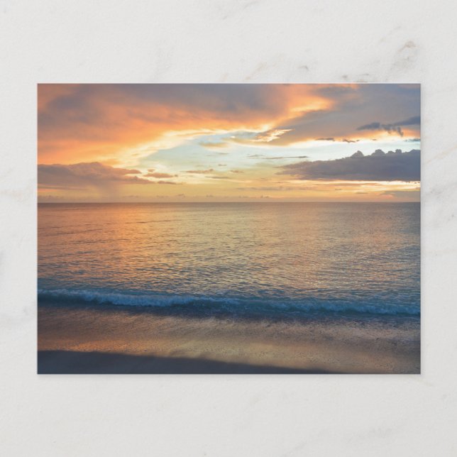 Reflektioner vid solnedgången i Vatten Vykort (Framsida)