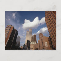 Reflektionsbild för vykort med WTC Twin Torn NYC