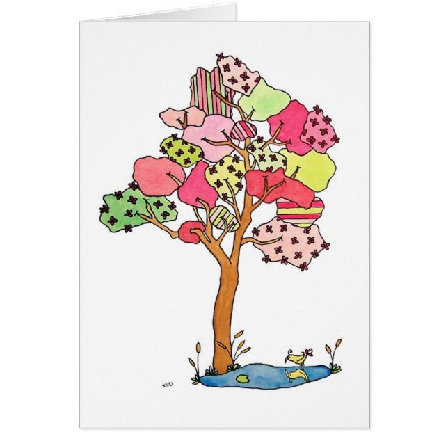 Reflektionsdamm, tom hälsningskort (Framsidan)