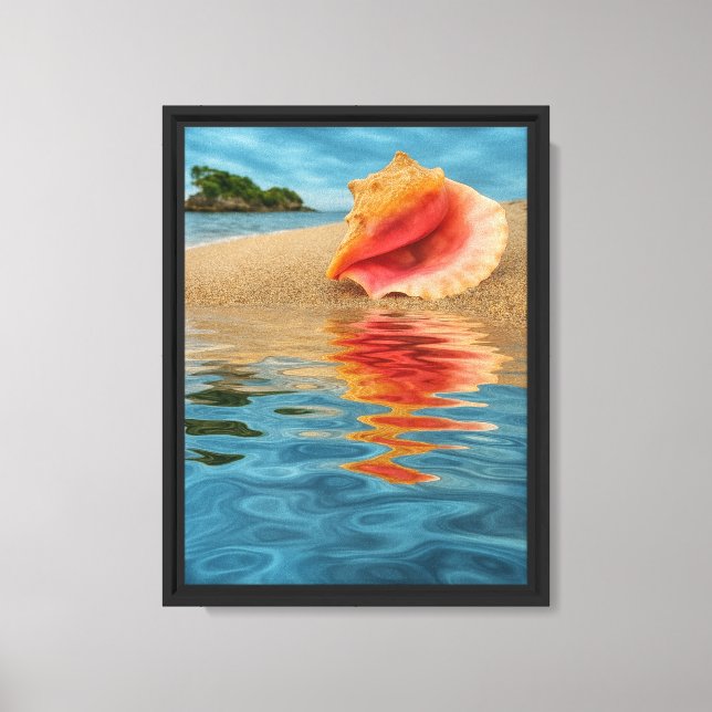 Reflektionsfack för Conch Snäcka Canvastryck (Framsida)