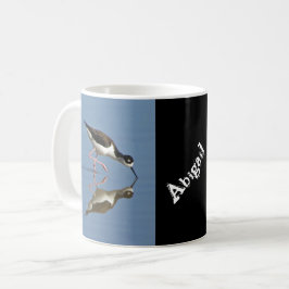 Reflektionsfoto för reflektion av fågelfågel Lugn Kaffemugg