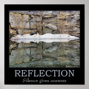 Reflektionsidentitet Sten-murens inspirationsoffer Poster