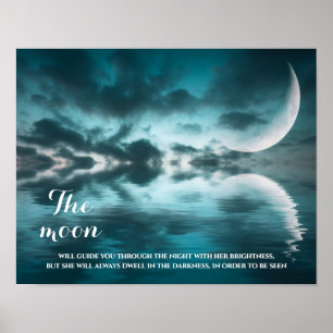 Reflektionsinspirationsoffert för reflektion i Mån Poster