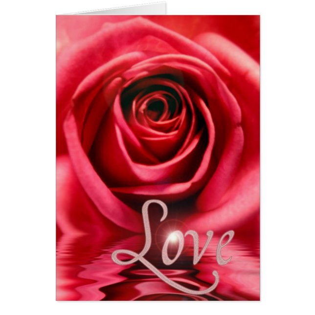 Reflektionskort för kärlek hälsningskort (Framsidan)