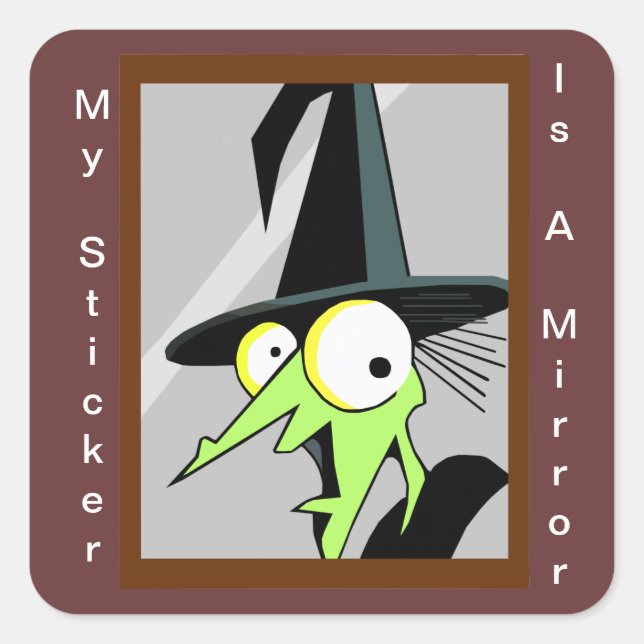 Reflektionsmärken Fyrkantigt Klistermärke (Framsida)