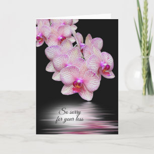 Reflektionssympati för rosa Orchid Vatten Kort
