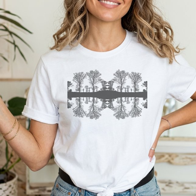 reflektionsträd Minimalistisk NATUR  T Shirt (Skapare uppladdad)