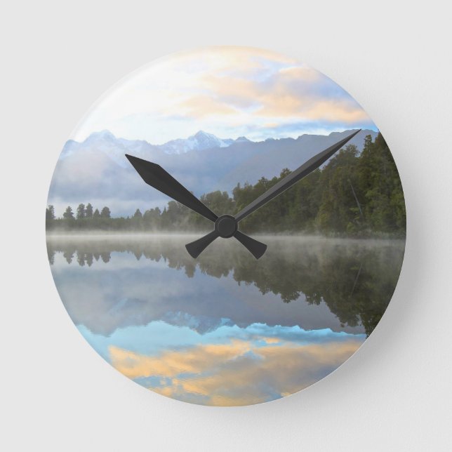Reflektionstranstyp för Träd i Sjö Rund Klocka (Framsida)