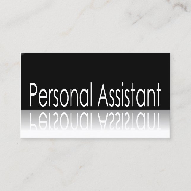 Reflektiv text - Affärskortet Personal Assistant Visitkort (Framsida)