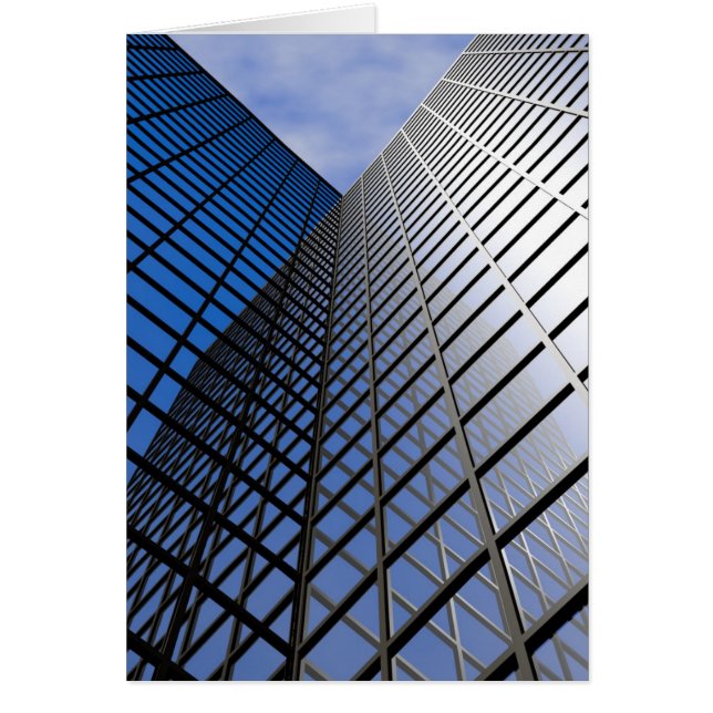 Reflektivt Office-block Hälsningskort (Framsidan)