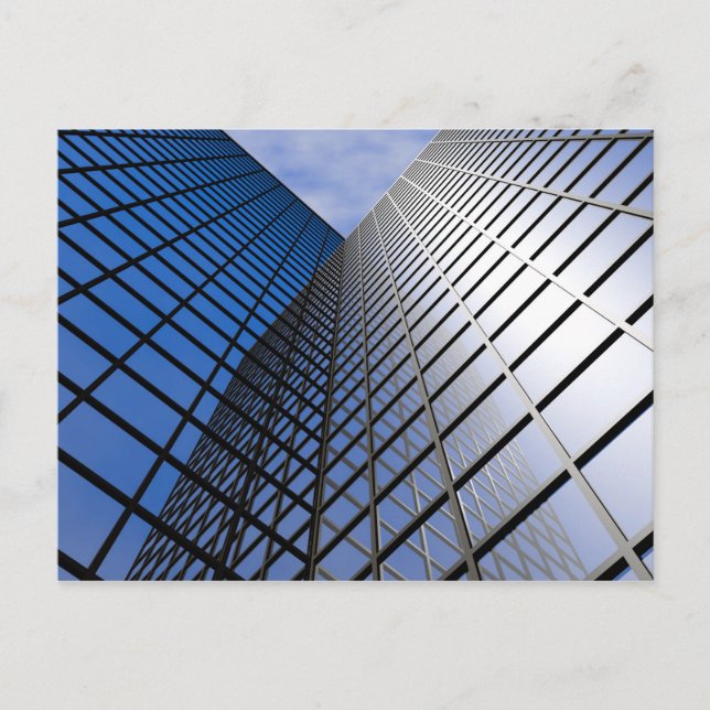 Reflektivt Office-block Vykort (Framsida)