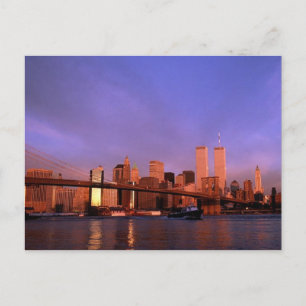 Reflesionsdator Twin Torn World Trade Center NYC Vykort