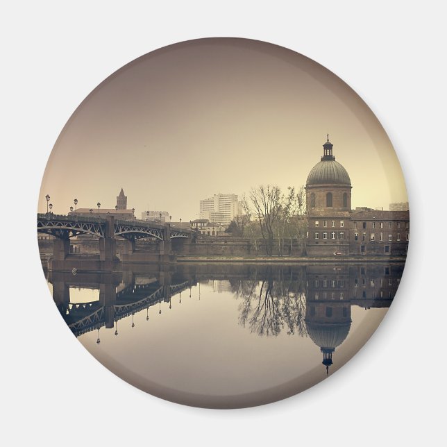 "Reflets sur la Garonne - Toulouse" Magnet (Framsidan)