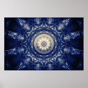 Reflex Reactor Blue Biomechanian Dystopan Design Poster