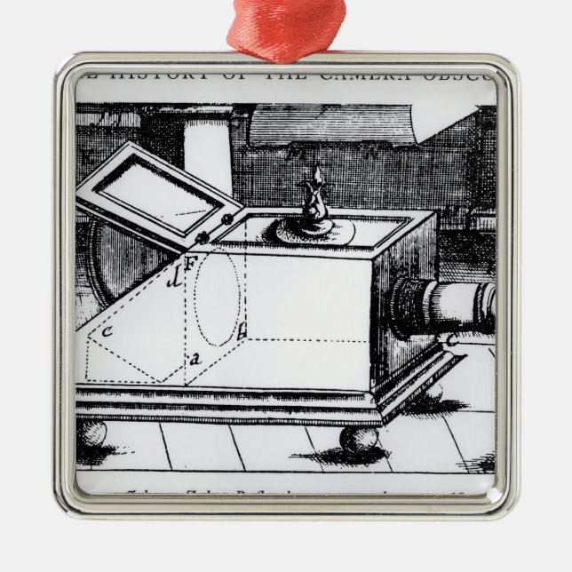 Reflexen boxas kameraobscura julgransprydnad metall (Framsidan)