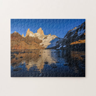 Reflexion av Fitz Roy på soluppgången Pussel