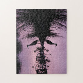 Reflexion av häger vid skymning pussel