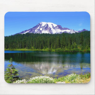 Reflexion sjö, Mount Rainier, WA, USA Musmatta