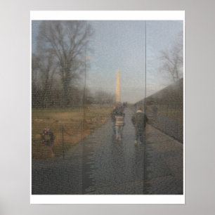 Reflexioner av denVietnam krigväggen av namn Poster
