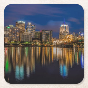 Reflexioner av Pittsburgh Underlägg Papper Kvadrat